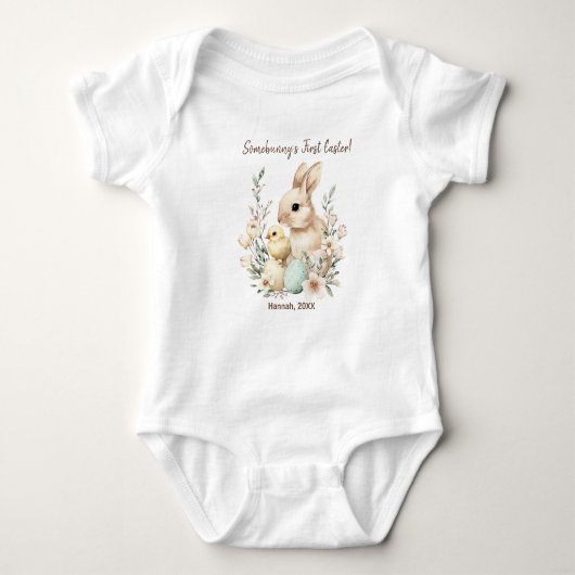 Body Watercolor Customizable 🐇Egg-citing Bunny Romper (Devant)