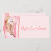 Body Waxing Gift Certificaat Roze Bloem Orchidee Bedankkaart (Voorkant / Achterkant)