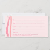 Body Waxing Gift Certificaat Roze Bloem Orchidee Bedankkaart (Achterkant)