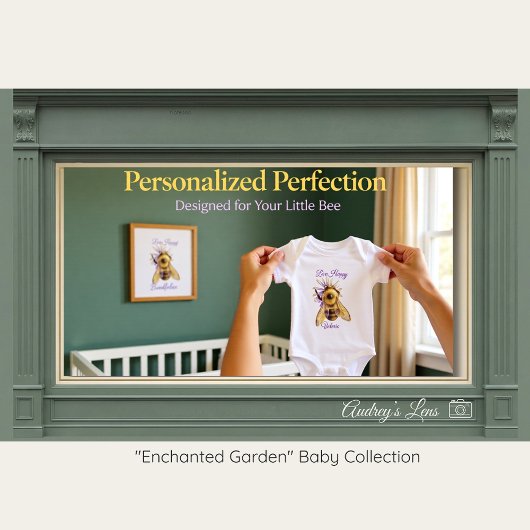 Body Whimsical Bumblebee & Wildflowers "Bee Happy"