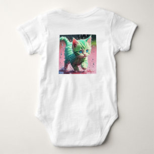 Body Whimsical Kitten Pluie Run Baby Jersey Bodysuit