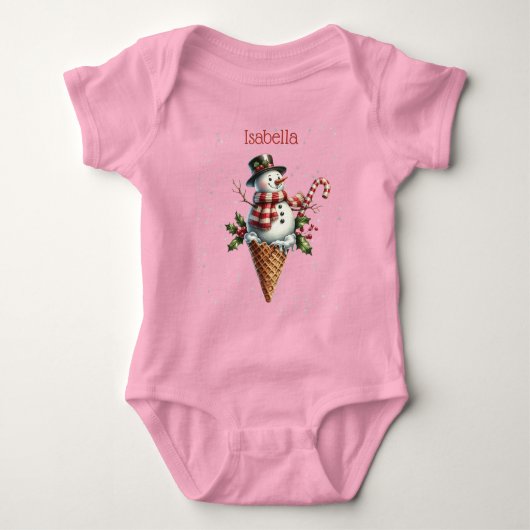Body Whimsical Personalized Snowman with Candy Cane (Devant)