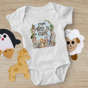 Body Wild One Blue Jungle Animaux 1er anniversaire