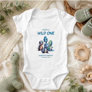 Body Wild One mignonne Dinosaur Première fête d'anniver