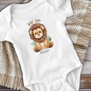 Body Wild One Personnalisé Cute Lion Cub garçon ou fill