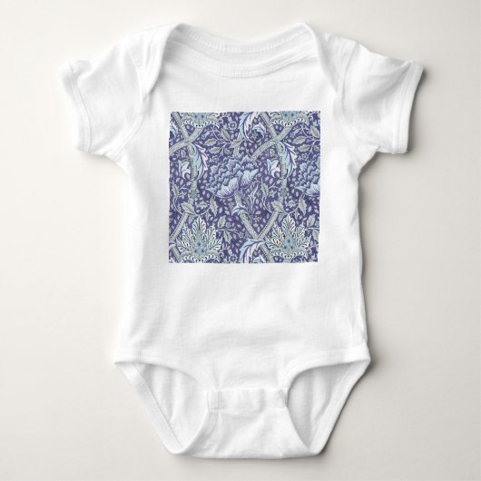 Body William Morris Windrush fleurs bleues florales (Devant)
