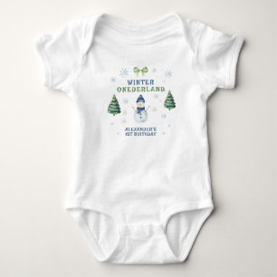 Body Winter Onederland Snowman 1er anniversaire