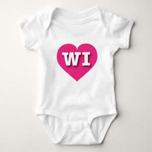 Body Wisconsin Hot Pink Heart - I love WI