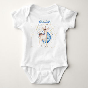 Body Woodland Deer Twinkle Stars Baby NAME Cadeau Flora