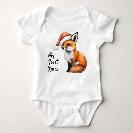 Body Woodland fox My First Xmas Baby One-piece (Devant)