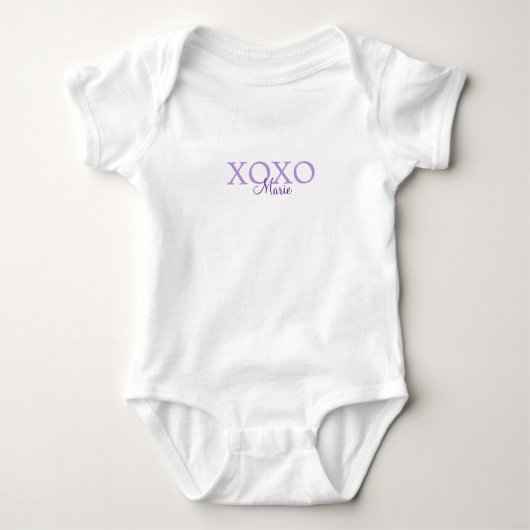 Body Xoxo Saint-Valentin ajouter un nom pastel violet m (Devant)