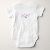 Body Xoxo Saint-Valentin ajouter un nom pastel violet m (Dos)