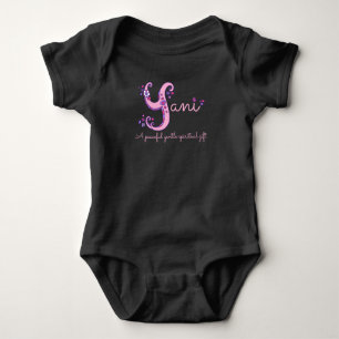 Body Yani filles nom signifiant Y coeurs monogrammes