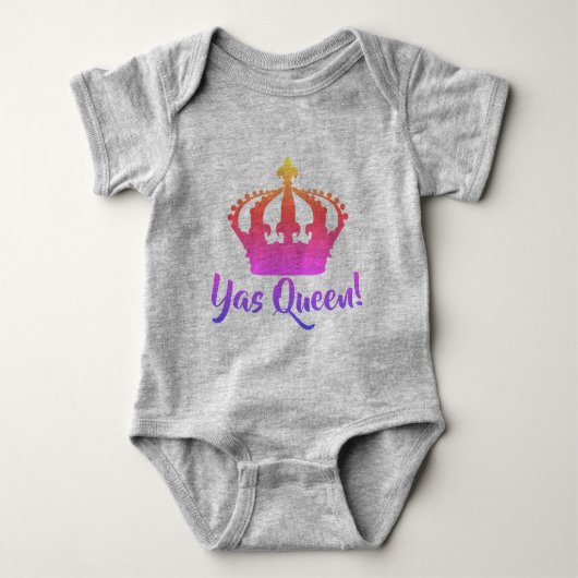 Body Yas Queen ! Couleur arc-en-ciel Style bébé (Devant)