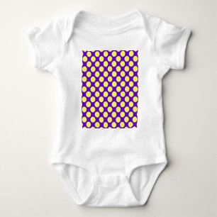 Body Yellow Polka Dots With Purple Background