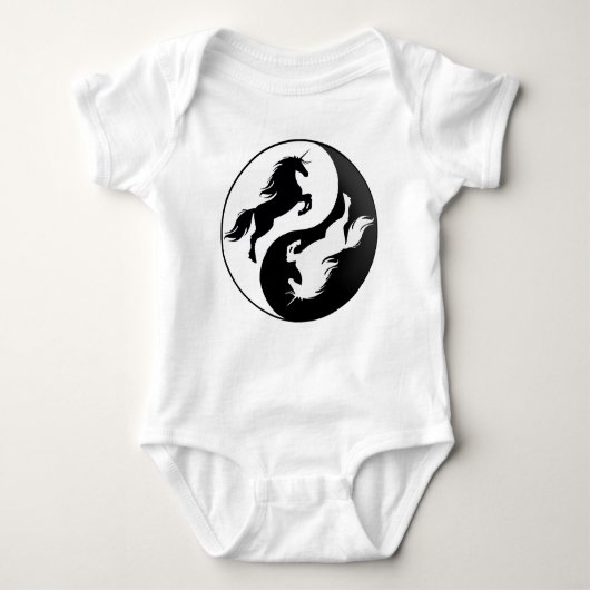 Body Yin Yang Unicorn Baby One Piece (Devant)