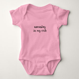 Body Yoga humour bébé tee rose