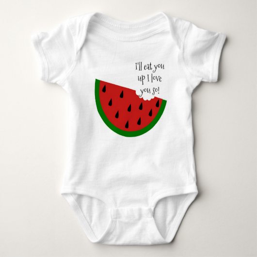 Body Yummy dans ma tummy Watermelon Baby Shirt (Devant)