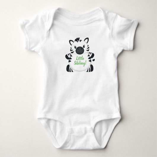 Body Zebra Baby shower Green (Devant)