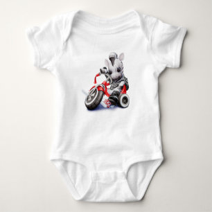 Body Zèbre sur le tricycle Onsie
