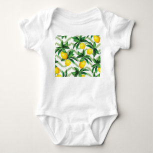 Body Zigzag citron : motif vintage à la main.