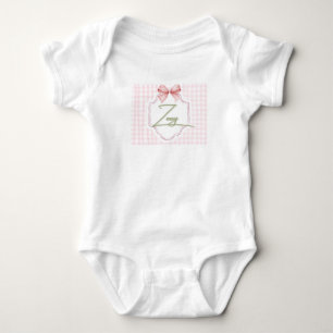 Body Zoey Baby Girl Nursery Bow&En vichy personnalisé