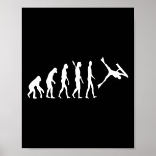 Bodyboarder Evolutie Bodyboarden Surfen Watersport Poster