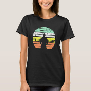 Bodybuilder Bicep Curl Weightlift Retro T-shirt