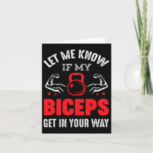 Bodybuilder Biceps Gym Fitness Workout Motivatie Kaart