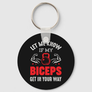 Bodybuilder Biceps Gym Fitness Workout Motivatie Sleutelhanger