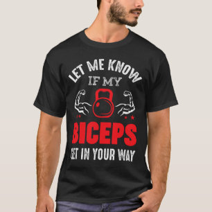 Bodybuilder Biceps Gym Fitness Workout Motivatie T-shirt