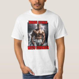 Bodybuilder en storm t-shirt