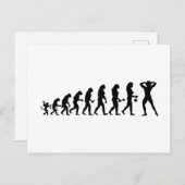 Bodybuilder Evolutionstheorie des Kraftsport Briefkaart (Voorkant / Achterkant)