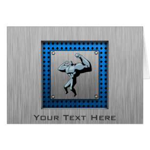 Bodybuilder, geborsteld metaal