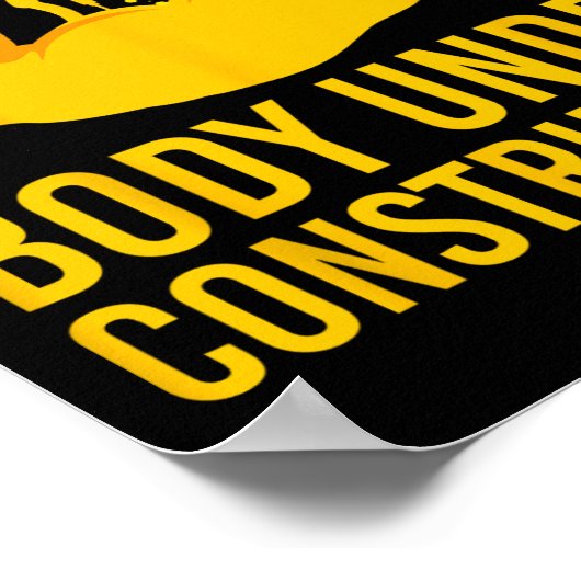 Bodybuilder in aanbouw Funny Gym Lichaam Poster (Hoek)