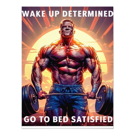 Bodybuilder motivatie poster (Voorkant)