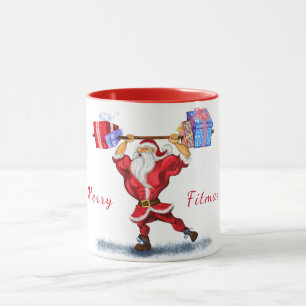 Bodybuilder Père Noël Funny Christmas Mug Cadeau