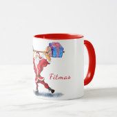 Bodybuilder Père Noël Funny Christmas Mug Cadeau (Devant droit)