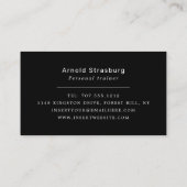 Bodybuilder, Personal Trainer, Gym Instructor Visitekaartje (Achterkant)