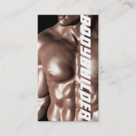 Bodybuilder Personal Trainer oefent fitness uit Visitekaartje