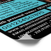 Bodybuilder, persoonlijke trainer, Gym Adverteren Poster (Hoek)