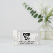 Bodybuilder Pose Flexing | Sportzaal Visitekaartje (Staand voorkant)