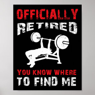 Bodybuilder Retirement Gift Gepensioneerde Bodybui Poster