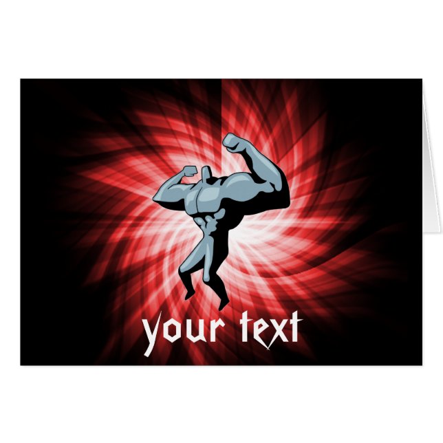 Bodybuilder; rood (Voorkant Horizontaal)