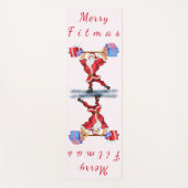 Bodybuilder Santa Claus met kerstcadeaus Funny Yogamat (Voorkant)