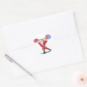 Bodybuilder Santa Funny Christmas Gift Sticker (Envelop)
