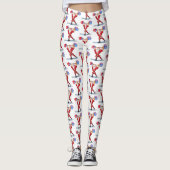 Bodybuilder Santa Kerstcadeau Grappige Leggings (Voorkant)