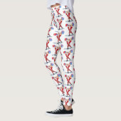 Bodybuilder Santa Kerstcadeau Grappige Leggings (Links)