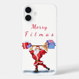 Bodybuilder Santa Kerstmis iPhone Case