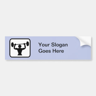 Bodybuilder/Weightlifter Logo Bumpersticker